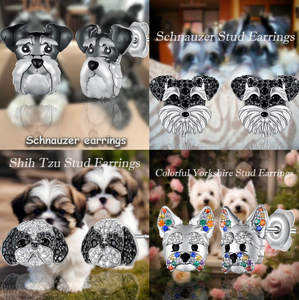 Serie Canina - Pendientes de Aleación con Micro Pavé de Diamantes de Imitación, Diseño Creativo de Perro, Novedad en Oferta, Accesorios de Joyería Versátiles y a la Moda - Product Image 2
