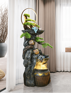 <span class=keywords><strong>Fontaine</strong></span> rocheuse d'inspiration zen CHENYISHI avec lumières LED bonsaï et éléments décoratifs idéale pour les espaces de vie intérieurs - Product Image 4