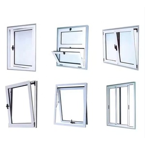Fenêtre à battant coulissant en aluminium noir à double vitrage avec isolation thermique personnalisée, charnière inférieure, basculante et pivotante, ouverture vers l'intérieur - Product Image 1