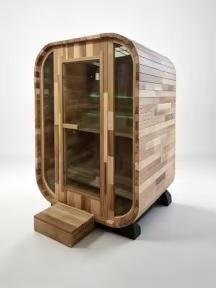 Sauna de Vapor Interior de Madera Sólida de Cedro Rojo Ecológica y de Calentamiento Rápido, con Energía Solar, para 1-2 Personas, para Alivio del Dolor y Purificación Corporal - Product Image 5
