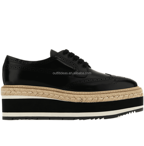Mocassini con plateau con punta tonda e plateau <span class=keywords><strong>eleganti</strong></span> Sneakers in pelle di vitello riedizione 65 mm con punta alare <span class=keywords><strong>scarpe</strong></span> con plateau - Product Image 2