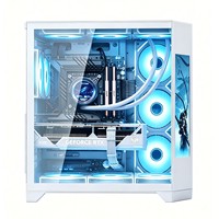 Caja de computadora SAMA PC de vidrio templado ATX CPU Gaming Gabinete de PC de escritorio Chasis de computadora con pantalla