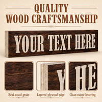 Panneau en bois personnalisé avec impression UV, décoration murale en bois pour la maison, lettres 3D en bois à faire soi-même, mots personnalisés du meilleur fabricant