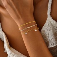 Bracelet Pendentif Zirconium Femme Polyvalent Minimaliste et Élégant en Tungstène 14 carats – Article Transfrontalier Best-seller Europe et Amérique