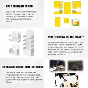 Maßgefertigte Einzelhandels-Papier-Displayständer Werbe-Freistehende PVC-Standregale Getränke- und Snack-Präsentationsregale - Product Image 4