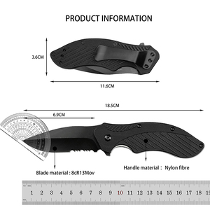 Cuchillo Plegable para Exteriores Clash1605, Herramienta Multifuncional EDC para Camping y Senderismo con Sierra Dentada, Cuchillo de Uso Diario, Personalizable OEM - Product Image 6
