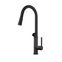 Robinetterie Robinet mitigeur de cuisine monotrou en laiton Robinet mitigeur de cuisine noir