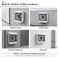Boîtier de distribution en plastique 4 modules de haute qualité, étanche IP65, pour montage en surface, usage extérieur, directement du fabricant