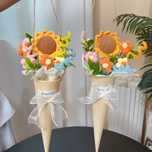 Ramo <span class=keywords><strong>de</strong></span> Flores <span class=keywords><strong>de</strong></span> Limpiapipas Hecho a Mano, Flores <span class=keywords><strong>de</strong></span> <span class=keywords><strong>Girasol</strong></span> <span class=keywords><strong>de</strong></span> Limpiapipas, Flores Tejidas a Mano, Regalo para Mujeres, Día <span class=keywords><strong>de</strong></span> la Madre - Product Image 2