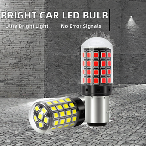 Ampoule LED Super Lumineuse 2022 pour Voiture 12-24V 1156/1157/7440/7443 T20/Ba15s/Bau15s Canbus Sans Erreur 2835 54SMD 27W Clignotant - Product Image 2