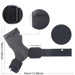 Sangles de poignet de soutien robustes pour haltérophilie en forme de Y avec protège-paume en caoutchouc et sangle d'assistance pour la préhension, pour tractions et fitness - Product Image 2
