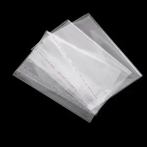 Yiwu Hot Selling Cheap Opp Nylon Plastic Bags High Transparency OPP T-Shirt Clear Poly Bags with Glue