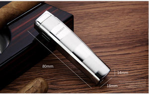 Briquet torche moderne en métal à flamme droite, coupe-vent, rechargeable au butane, écologique, pour cigares, cadeau pour homme, vente en gros - Product Image 6
