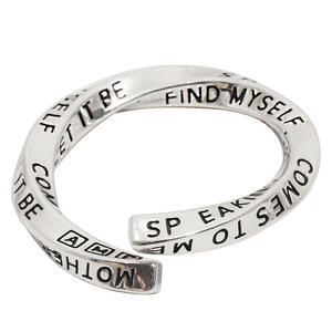 Bague Mobius torsadée en argent sterling 925 pour femme Design Graffiti minimaliste léger luxe classique fiançailles de mariage - Product Image 5