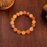 Bracelet Bohème en Agate Orange Fait Main – Bracelets et Joncs Tendance – Meilleures Ventes – Pierres Naturelles – Bracelet Unisexe en Perles de Rocaille