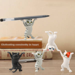 Wholesale 1-16Pcs Cats Pen Holder Funny Doll Ornaments Crafts Earphone Support for Room Office <b>Desk</b> Home Decoration Accessories - Product Image 4