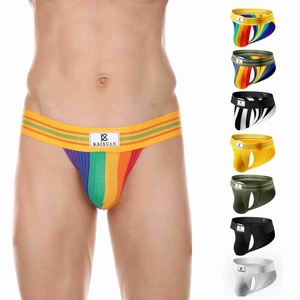 <span class=keywords><strong>Slip</strong></span> da Uomo Gay Pride Arcobaleno Divertenti Sportivi a Vita Alta con Logo Personalizzato, Traspiranti, con Ampia Tasca Frontale, Modello <span class=keywords><strong>Perizoma</strong></span> - Product Image 5