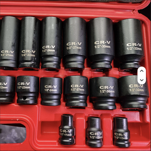 Jeu de douilles à chocs hexagonales profondes <span class=keywords><strong>35</strong></span> en 1, 1/2 pouce, en acier Cr-V, phosphate noir, pneumatique, avec boîte en plastique - Product Image 4