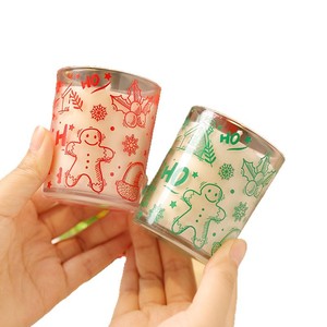 Christmas Style Glass Jar Scented <b>Candle</b> Long Lasting Plant Essential Oil Fragrance Creative Holiday Souvenir <b>Gift</b> - Product Image 5