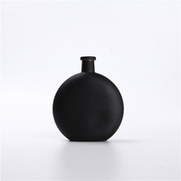 Bouteille en verre personnalisée mate en forme de flacon pour liqueur, vin, tequila, whisky, avec impression OEM, 250 ml, 500 ml, transparente, avec bouchon en liège pour diffuseur de roseaux