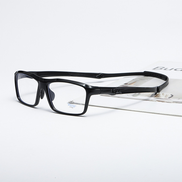New Foldable Neck-Hanging Anti-Blue Light Full-Frame Square Unisex Glasses Fashion Sports TR90 Plain PC Lenses OEM Brand