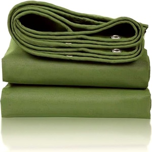 Nhiệm Vụ Nặng Nề Không Thấm Nước Sáp Vải Bông Vải Tarp Cho Xe Tải Bìa Bảo Vệ Ngoài Trời - Product Image 1