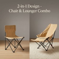 Silla de Salón de Diseño Minimalista de Metal y Oxford 600D, Mesa Auxiliar Portátil, Ligera, Resistente y Duradera, Reclinable, Disponible para OEM
