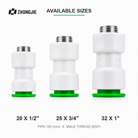 Raccord mâle à emboîtement rapide PP 20mm 25mm 32mm 1/2 3/4 1 pouce BSP en acier inoxydable, connexion rapide sans soudure OEM ODM