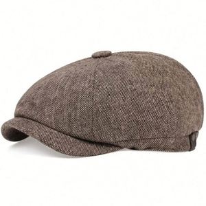Vintage Cabbie Hat 8 Panel Flat Cotton Men's <b>Beret</b> Newsboy Cap for Casual Outdoor Use Beach Promotion Gift - Product Image 3