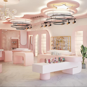 <span class=keywords><strong>Oni</strong></span> shopfitting ชั้นวางเครื่องสำอางสีชมพูออกแบบตกแต่งภายในสำหรับร้านค้าปลีกร้านเครื่องสำอาง - Product Image 1