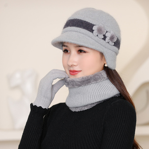 Nouveau design <span class=keywords><strong>Bonnet</strong></span> d'hiver thermique d'extérieur pour vieilles femmes, <span class=keywords><strong>bonnet</strong></span> tricoté pour garder la chaleur - Product Image 5