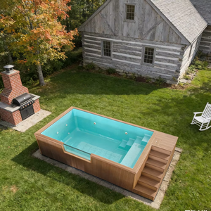 Fuente de Agua para Piscina con Borde de Azulejos Personalizado para Jardín Paisajado, en Oferta - Product Image 1