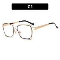 Gafas de Moda para Mujer con Marco Metálico, Gafas Ópticas de Diseño de Lujo, Gafas de Luz Azul de Alta Calidad al por Mayor