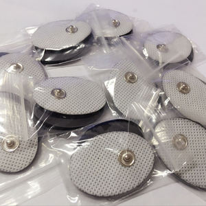 Cuscinetti per elettrodi a bottone ovale piccolo in tessuto di dimensioni personalizzate patch per elettrodi per terapia fisica - Product Image 6