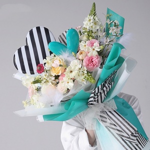 JOYWOOD Long Island Iced Tea Temática Día de San Valentín Flor Papel de regalo Impermeable Sheer Shiny Bouquet Embalaje para regalos para - Product Image 4