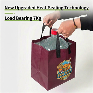 Bolsa Térmica Portátil Naranja para Llevar Comida y Café, Personalizada, de Tela No Tejida, Desechable, Autoadhesiva, de Enten - Product Image 4