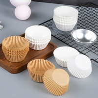 Forros para Cupcakes de Pulpa de Madera Desechables, Ecológicos, Antiadherentes, Resistentes al Calor, Aptos para Horno, Biodegradables y Compostables