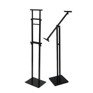 حامل عرض معدني ثابت من TZR بأربعة مستويات، متعدد الاستخدامات للبيع بالتجزئة والمعارض - Product Image 3