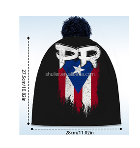 Cappello invernale con LOGO personalizzato portorico stile cappello invernale caldo cappelli freddi a maglia <span class=keywords><strong>per</strong></span> bambini <span class=keywords><strong>adulti</strong></span> <span class=keywords><strong>per</strong></span> <span class=keywords><strong>natale</strong></span> - Product Image 5