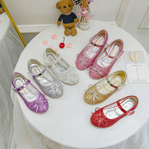 Zapatos de Invierno para Niñas con Lazo de Princesa <span class=keywords><strong>Anna</strong></span>, Zapatos Cálidos con Cristales, 2026, Planos con Velcro, Brillantes, Transpirables, Antideslizantes, con Diseño de Flores - Product Image 5