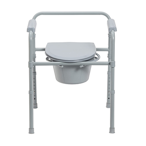 Sedia Comoda Regolabile in Altezza Economica in Acciaio Inossidabile per Anziani e Disabili Arredo Bagno - Product Image 3