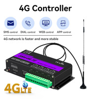 SMS GSM 4G LTE App Télécommande Commutateur de système domestique intelligent Relais marche/arrêt 4 canaux avec option de capteur de température et d'humidité SM4