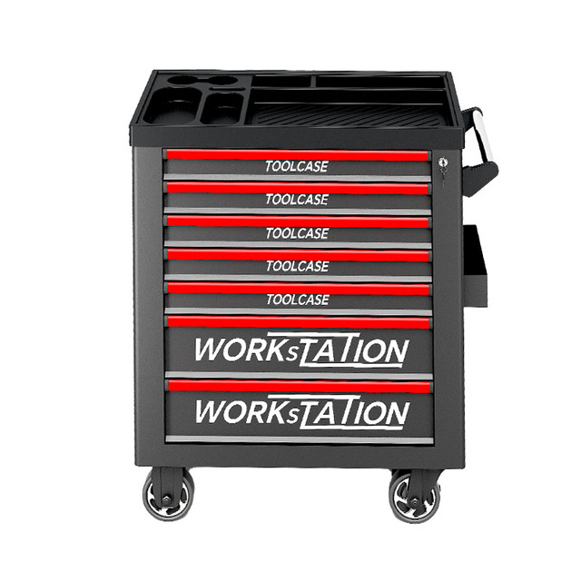 Heavy Duty Mobile Tool Cart With Tray Foreign Trade Drawer Type Seven Pump Trolley Movable Tool Cart for Auto Repair Workshop