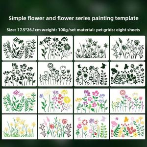 B5 Template d'été à peindre soi-même, matériel de bricolage, découpe florale, graffiti, peinture au spray, écologique, PET - Product Image 2