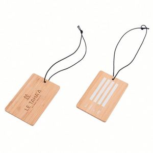 Etiqueta de Equipaje de Bambú de Lujo Personalizada |   Etiqueta de Amenidades para Huéspedes de Hotel |   Accesorio de Viaje Personalizado de Alta Gama - Product Image 6