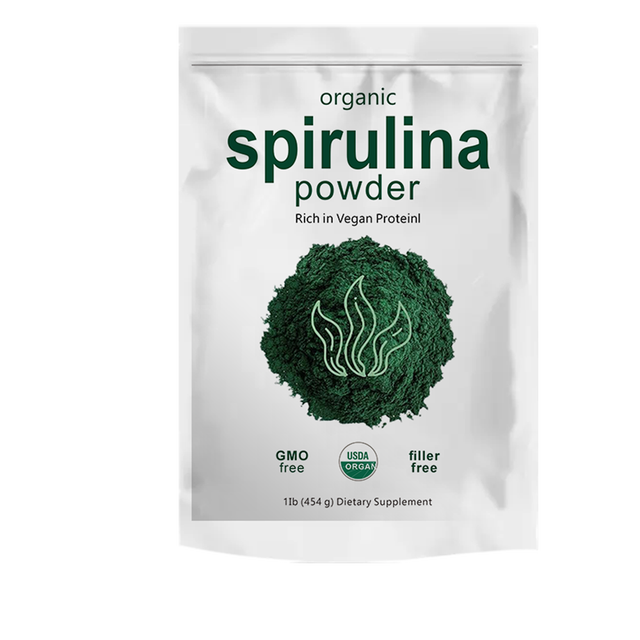 AegleWell Factory OEM Private Label Organic Spirulina Powder 454g Complete Protein with Chlorophyll