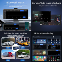 Monitor de Coche con Pantalla IPS de 11.26 Pulgadas, Doble Lente 4K, CarPlay Inalámbrico y Android Auto, con Logotipo Personalizado OEM de Fábrica