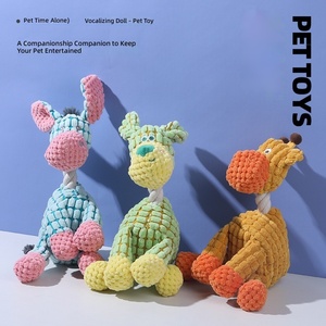 Jouet pour chien en peluche amusant en forme d'<span class=keywords><strong>âne</strong></span>, couineur, durable, résistant aux morsures, jouet à mâcher pour chiot, pour le jeu et le divertissement - Product Image 2