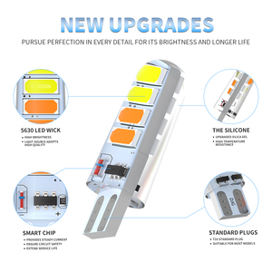 12V T10 194 168 W5W LED tín hiệu ánh sáng bóng đèn 5630 nhấp nháy Wedge đèn thay thế nội thất xe mái vòm giấy phép tấm bãi đậu xe ánh sáng - Product Image 5