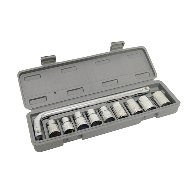 10 Pcs Set Universal Socket Wrench Sets Combination Multi-functional Ratchet Wrench Barrel Set Household & Car Maintenance